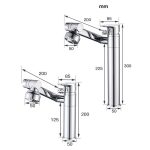 Baterie lavoar Venustar,montare pe blat, pipa mobila ,perlator reglabil cu doua functii ,crom lucios - imagine 6