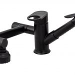 Baterie lavoar , Venustar, pipa mobila , para de dus extractabila , negru mat