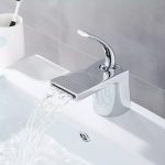 Baterie lavoar Venustar, tip cascada , montare chiuveta baie , crom lucios - imagine 4