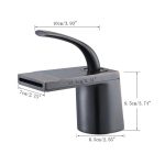 Baterie lavoar Venustar, tip cascada , montare chiuveta baie , negru antichizat - imagine 2