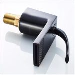 Baterie lavoar Venustar, tip cascada , montare chiuveta baie , negru antichizat - imagine 5