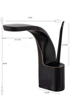 Baterie lavoar , Venustar, montare chiuveta baie , negru antichizat - imagine 2