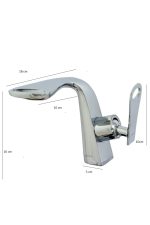 Baterie lavoar, montare chiuveta baie , crom lucios , Venustar - imagine 5