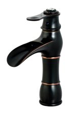Baterie lavoar Venustar, montare chiuveta baie , tip cascada , negru antichizat