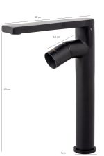 Baterie lavoar , montare pe blat , negru mat , Venustar - imagine 2