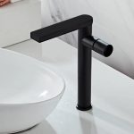 Baterie lavoar , montare pe blat , negru mat , Venustar - imagine 6