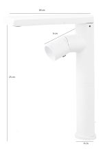 Baterie lavoar , montare pe blat , alb mat , Venustar - imagine 2