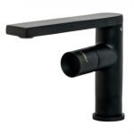 Baterie lavoar , montare chiuveta baie , negru mat , Venustar 