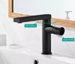 Baterie lavoar , montare chiuveta baie , negru mat , Venustar  - imagine 5