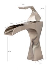 Baterie lavoar , tip cascada ,inox satinat , Venustar - imagine 2