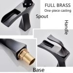 Baterie lavoar , tip cascada ,negru antichizat , Venustar - imagine 4