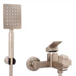 Baterie cada Venustar , pipa fixa , montare pe perete , aspect satinat