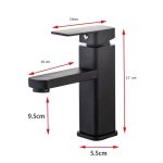 Baterie lavoar Venustar , negru mat - imagine 6