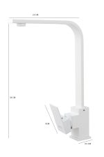 Baterie bucatarie Venustar, tip lebada , alb mat - imagine 2