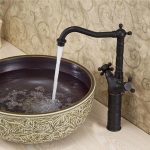 Baterie lavoar Venustar, montare pe balt , negru mat - imagine 2