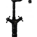 Baterie lavoar Venustar, montare pe balt , negru mat