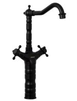 Baterie lavoar Venustar, montare pe balt , negru mat