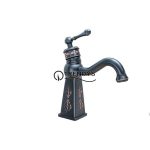 Baterie lavoar, Venustar, montare chiuveta baie, retro dark antichizat - imagine 3