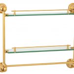 Etajera baie dubla , montare pe perete , Venustar gold
