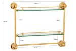 Etajera baie dubla , montare pe perete , Venustar gold - imagine 2
