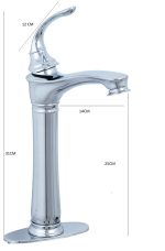 Baterie lavoar Venustar, montare pe blat ,crom lucios - imagine 2