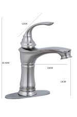 Baterie lavoar Venustar , montare chiuveta baie , aspect satinat - imagine 2