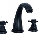 Baterie lavoar Venustar ,cu trei cai ,montare chiuveta baie, negru mat