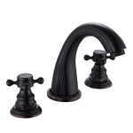 Baterie lavoar Venustar ,cu trei cai ,montare chiuveta baie, negru mat - imagine 4