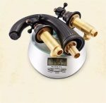 Baterie lavoar Venustar ,cu trei cai ,montare chiuveta baie, negru mat - imagine 5