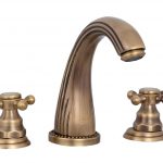 Baterie lavoar Venustar ,cu trei cai ,montare chiuveta baie, bronz antichizat