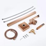 Baterie cada freestanding , Venustar design rectangular ,gold - imagine 3