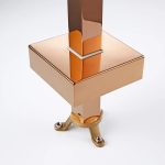 Baterie cada freestanding , Venustar design rectangular ,gold - imagine 5