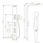 Panou dus hidromasaj ,inox, 4 functii crom lucios Venustar - imagine 3