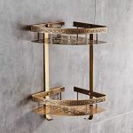 Etajera baie dubla , montare pe colt,bronz antichizat , Venustar - imagine 3