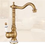 Baterie bucatarie Venustar, bronz antichizat , cu broderie ceramica - imagine 5