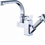 Baterie bucatarie monocomanda cu doua jeturi de apa pipa lebada si dus extractabil