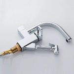 Baterie bucatarie monocomanda cu doua jeturi de apa pipa lebada si dus extractabil - imagine 3