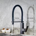 Baterie bucatarie negru antichizat pipa flexibila - imagine 2