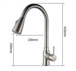 Baterie bucatarie extractabila inox satinat - imagine 5