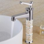 Baterie chiuveta montare pe blat Venustar Chrome White corp ceramica - imagine 2