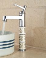 Baterie chiuveta montare pe blat Venustar Chrome White corp ceramica - imagine 4