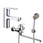 Set baterie lavoar pipa fixa + baterie cada pipa lunga mobila Venustar