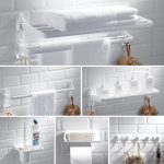 Set accesorii baie sapte piese alb mat - imagine 3