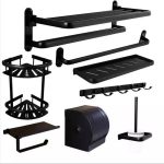 Set opt piese accesorii baie negru mat Venustar