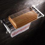 Etajera depozitare prosoape fixare perete inox satinat Venustar - imagine 5