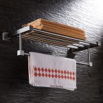 Etajera depozitare prosoape fixare perete inox satinat Venustar - imagine 6