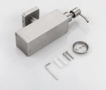 Dozator sapun lichid 500ml Sidef Rectangular inox satinat Venustar - imagine 2