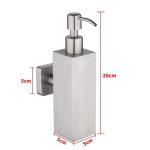 Dozator sapun lichid 500ml Sidef Rectangular inox satinat Venustar - imagine 3