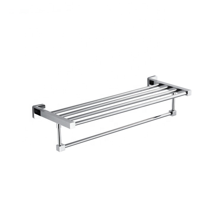 9285071 Etajera depozitare prosoape fixare perete inox satinat Venustar - imagine 1