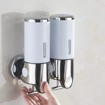 Dozator sapun lichid dublu culoare alba 500ml/segment Venustar - imagine 4